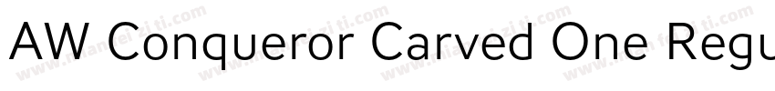 AW Conqueror Carved One Regular字体转换
